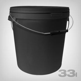 Bucket with handle and lid, 33 Liters