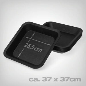 Plant pot saucer, square, approx. 37x37 cm