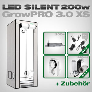 Grow Tent Complete Kit LED GrowPRO XS + 1x EVO 3-60 1.5