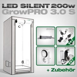 Grow Tent Complete Kit LED GrowPRO S + 1x EVO 3-80 1.5