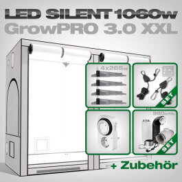 Grow Tent Complete Kit LED GrowPRO XXL + 4x EVO 4-120 1.5