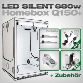 HOMEbox Q150+ LED Silent Grow Set + 2x EVO 5-150 1.5