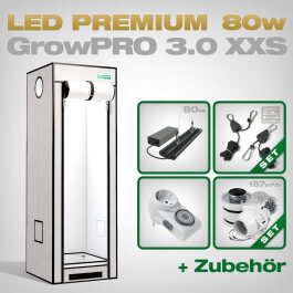 Grow Tent Complete Kit LED GrowPRO XXS + 1x GCx 2solo...