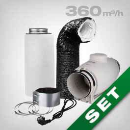 Ventilation kit 360 silent, S&P fan & carbon filter