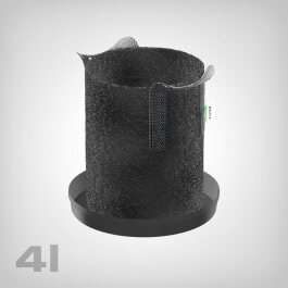 GrowPRO Fabric Pot with Tray, 4 Liter