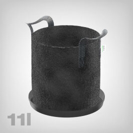 GrowPRO Fabric Pot with Tray, 11 Liter