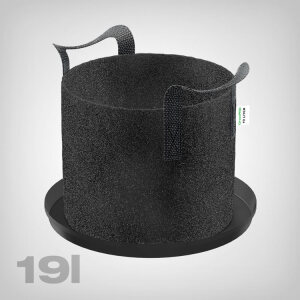 GrowPRO Fabric Pot with Tray, 19 Liter