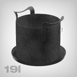 GrowPRO Fabric Pot with Tray, 19 Liter