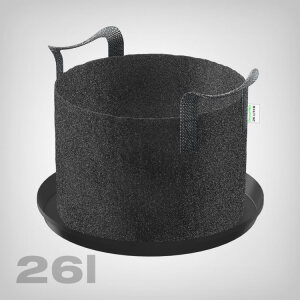 GrowPRO Fabric Pot with Tray, 26 Liter