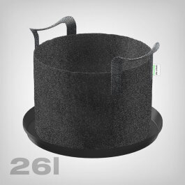 GrowPRO Fabric Pot with Tray, 26 Liter