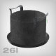 GrowPRO Fabric Pot with Tray, 26 Liter