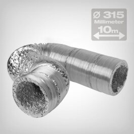 Flexible ventilation ducting 10 metres, diameter: 315mm