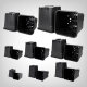 Plant pot, squared/black, 0.15-25 liters