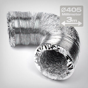 Flexible aluminium ducting, 3m, ø 405mm