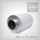 PrimaKlima carbon filter 240 m³/h, diameter 125 mm