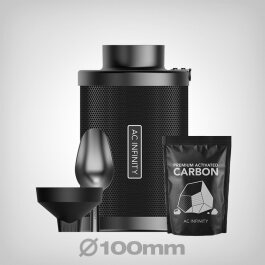 AC Infinity Refillable Activated Carbon Filter Set, 100 mm