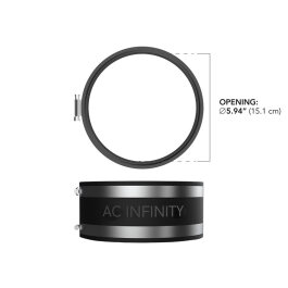 AC Infinity Noise-reducing pipe clamp, 150mm