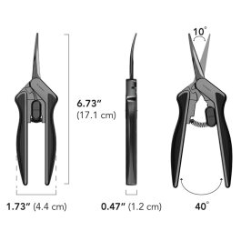 AC Infinity stainless steel pruning shears, curved blades