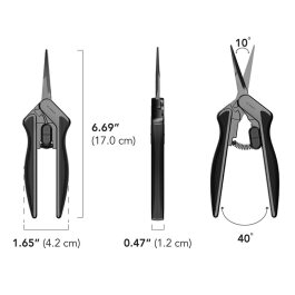 AC Infinity stainless steel pruning shears, straight blades