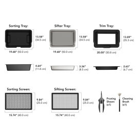 AC Infinity Trim Tray System, 3-tray & 2-sieve set