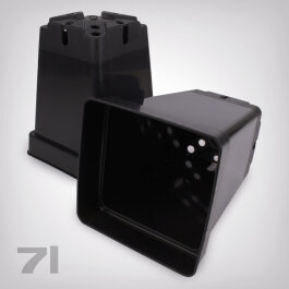 Plant pot, square/black, 7 litres