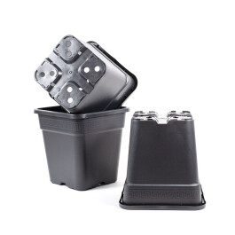 Plant pot, square/black, 9 litres