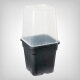 Mini greenhouse lid for plant pots, square