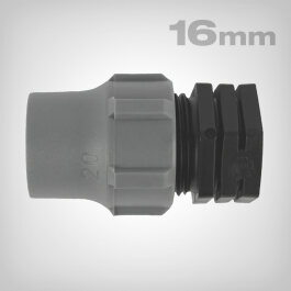 End piece for 16 mm PE hose