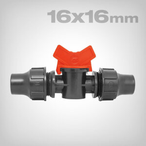 Valve with union nut, 16x16mm, Ø 16 mm