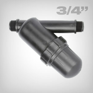 Plastic filter 3/4" AG, both sides
