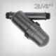 Plastic filter 3/4" AG, both sides