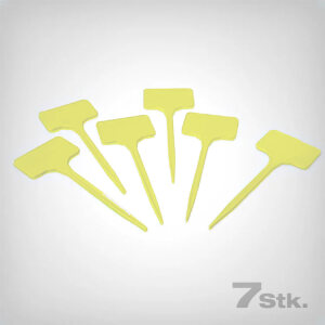 Plant markers, yellow, 7 pieces