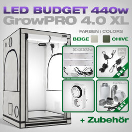 GrowPRO 4.0 XL LED Grow Set + 2x hortiONE 600