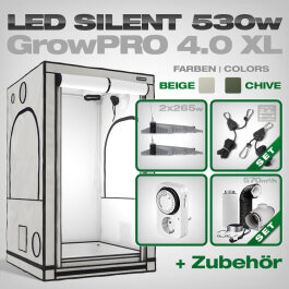 Grow Tent Complete Kit LED GrowPRO 4.0 XL + 2x EVO 4-120 1.5
