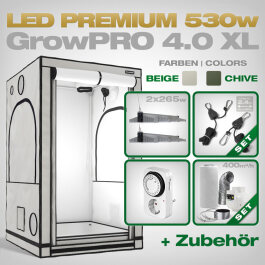 GrowPRO 4.0 XL LED Grow Set + 2x EVO 4-120 1.5