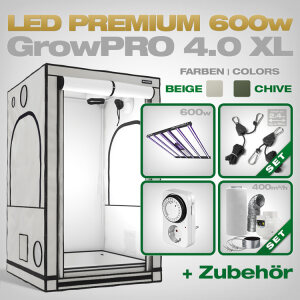 Grow Tent Complete Kit LED GrowPRO 4.0 XL, Lumatek ZEUS 600W PRO 3.1