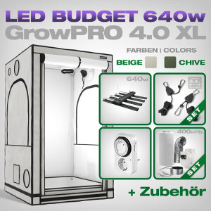 Growbox GrowPRO 4.0 XL, Grow Tent Set, LED 640W