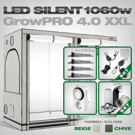 Grow Tent Complete Kit LED GrowPRO XXL + 4x EVO 4-120 1.5