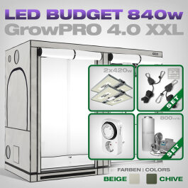 GrowPRO 4.0 XXL LED Grow Set + 2x Pure LED Q420 V2, 420W