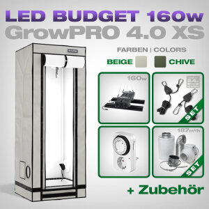 Growbox GrowPRO 4.0 XS, Grow Tent Set, LED 160W