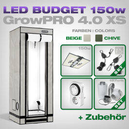 GrowPRO 4.0 XS LED Grow Set + 1x Pure LED Q150 V2, 150W