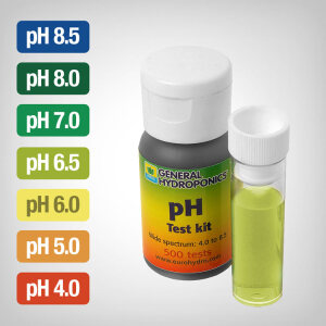GHE pH testing kit for up to 500 tests, 30ml