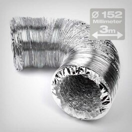 Flexible ventilation ducting 3 metres, diameter: 152 mm