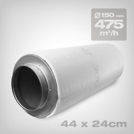 PrimaKlima carbon filter 475 m³/h, diameter 150 mm