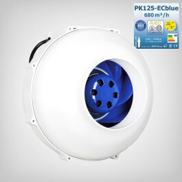 PK Extraction Fan 125-EC blue, 680m3/h (RJEC)